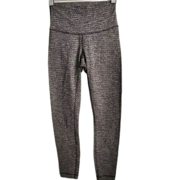 Lululemon Athletica 2 Wunder Under Hi-Rise Tight 25" Luon Variegated Knit Black - Picture 4 of 14